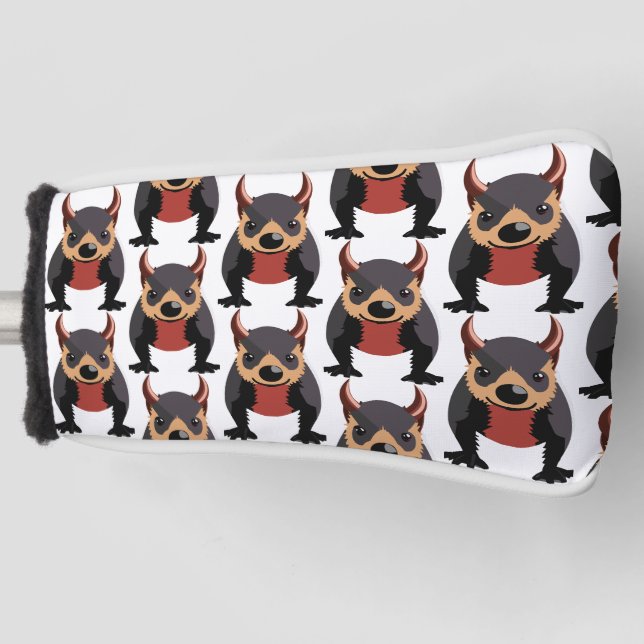 Cute Tasmanian Devil Design Golf Head Cover (Front)