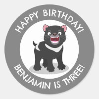 Cute Tasmanian devil personalised cartoon birthday