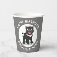 Cute Tasmanian devil personalised cartoon birthday