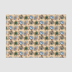 Cute tattoo lovers tiled party tissue paper