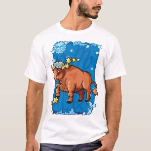 Cute Taurus Bull in the night sky T-Shirt