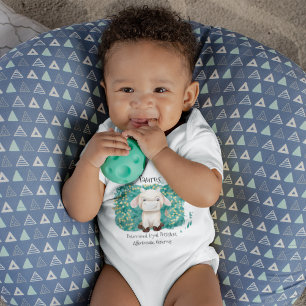 Cute Taurus Bull Watercolor Zodiac Baby Bodysuit