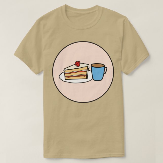 Cute Tea and cake T-Shirt (Design Front)