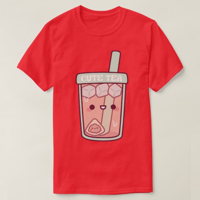 Cute Tea Bag Ice Tea Cutie Pun T-Shirt (Design Front)