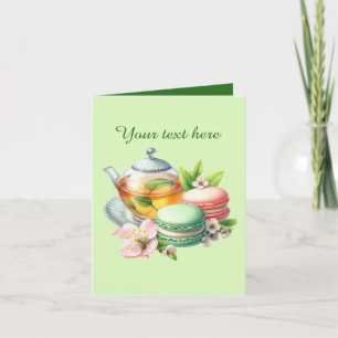 Cute tea lovers customisable card