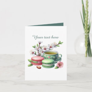 Cute tea lovers customisable card