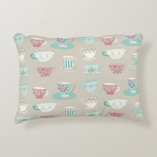 "Cute Tea Party" ACCENT PILLOW (Front)