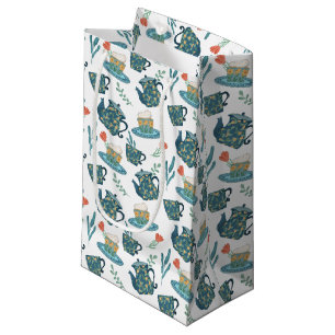 cute tea party tiled  small gift bag