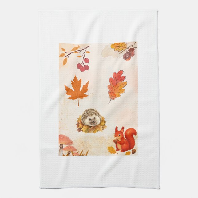 Cute tea towel for cozy kitchen.  (Vertical)