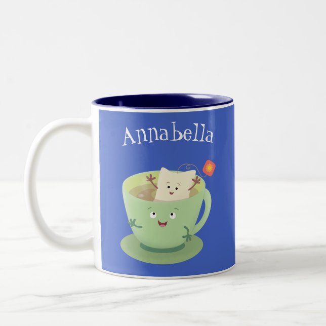 Cute teabag cup cartoon humour character (Left)
