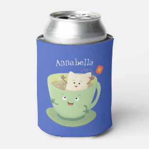 Cute teabag cup cartoon humour character can cooler