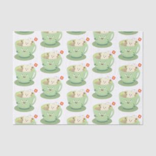 Cute teabag cup cartoon humour character tissue paper