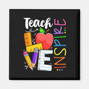 Cute Teach Love And Inspire Men Women Teacher Magnet
