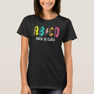 Cute Teacher Abcd Back In Class Colourful Back To T-Shirt