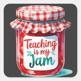 Cute Teacher Back to School Gift Square Sticker