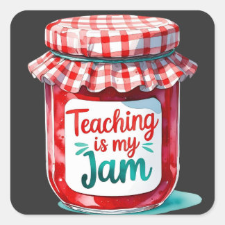Cute Teacher Back to School Gift Square Sticker