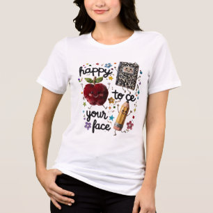 Cute Teacher Back To School T-Shirt Tri-Blend Shirt