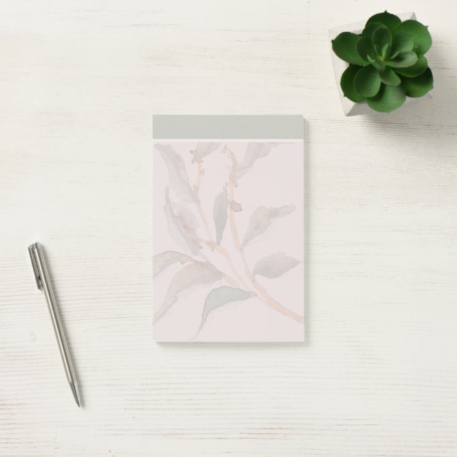 Cute teacher memory Natural Greenery background Post-it Notes (Office)