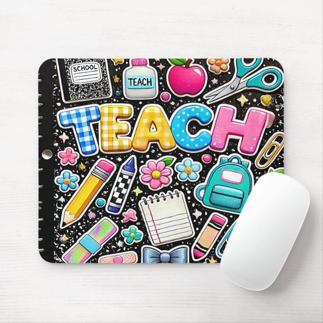 Cute Teacher Mouse Pad (With Mouse)