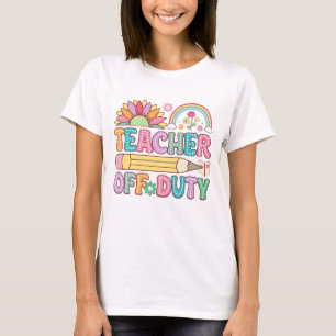 Cute Teacher off duty summer word art T-Shirt