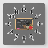 Cute Teacher Owl with Apple Cartoon