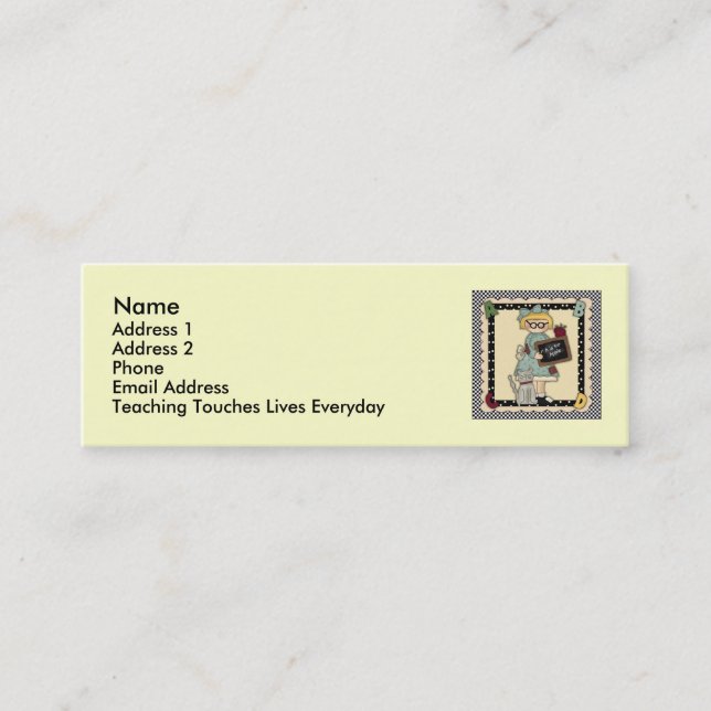 Cute Teacher Personal Cards (Front)