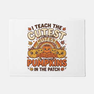 Cute Teacher Pumpkin Fall Classroom Vector Design_ Doormat