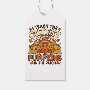 Cute Teacher Pumpkin Fall Classroom Vector Design_ Gift Tags