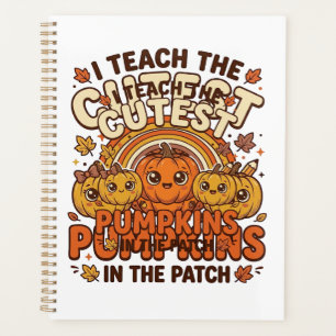Cute Teacher Pumpkin Fall Classroom Vector Design_ Planner