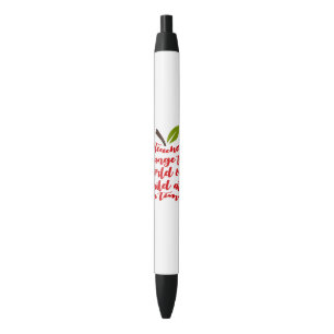 Cute Teachers change the world one child at a time Black Ink Pen