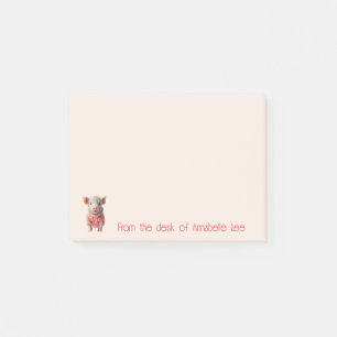 Cute Teacup Piggy Personalize Post-it Notes