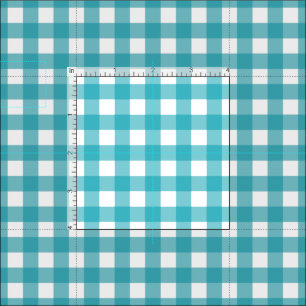 Cute Teal Gingham Fabric