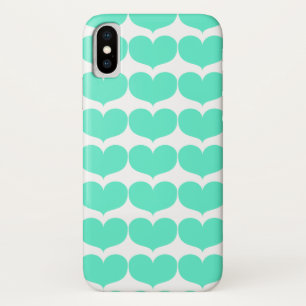 Cute Teal Hearts Case-Mate iPhone Case