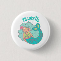 Cute Teal Magical Mermaid Personalised
