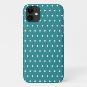 Cute Teal Polka Dot Pattern Case-Mate iPhone Case