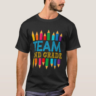 Cute Team 2Nd Grade Teacher Student Kids Back To S T-Shirt