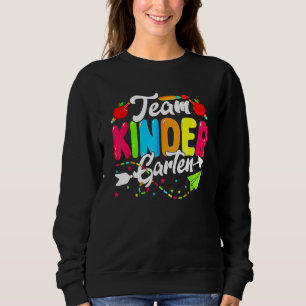 Cute Team Kindergarten Happy Back To School Teache Sweatshirt