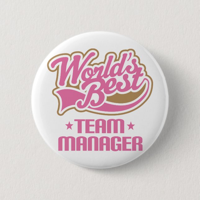 Cute Team Manager Gift 6 Cm Round Badge (Front)