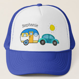 Cute Teardrop Camper Personalised Road Trip Trucker Hat