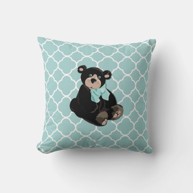 Cute Teddy Bear Accent Pillow (Front)