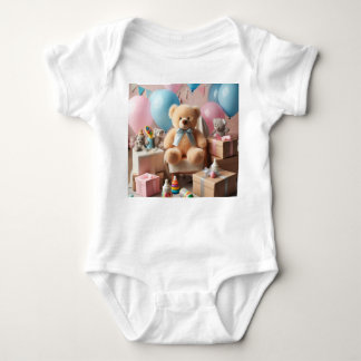 Cute Teddy Bear Baby Bodysuit