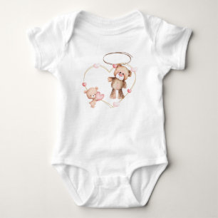 Cute Teddy Bear Baby Clothing Design Bodysuit