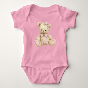 Cute Teddy Bear Baby Jersey Bodysuit