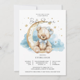 Cute Teddy Bear Baby Shower Invitation