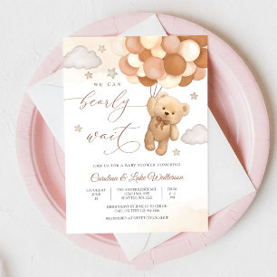 Cute Teddy Bear Baby Shower Invitation