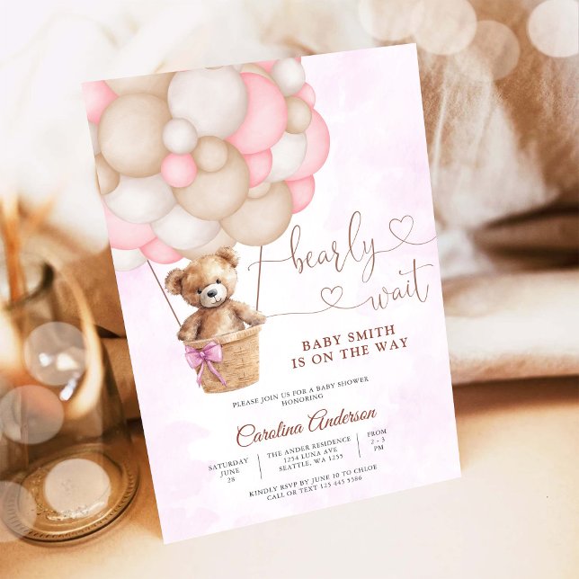 Cute Teddy Bear Baby Shower Invitation (Creator Uploaded)