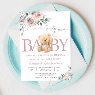 Cute Teddy Bear Baby Shower Invitation