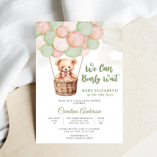 Cute Teddy Bear Baby Shower Invitation