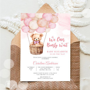 Cute Teddy Bear Baby Shower Invitation
