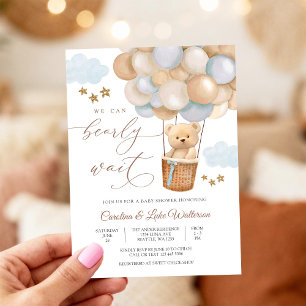 Cute Teddy Bear Baby Shower Invitation